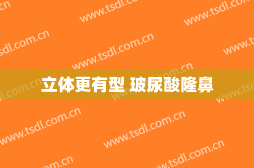 立体更有型 玻尿酸隆鼻