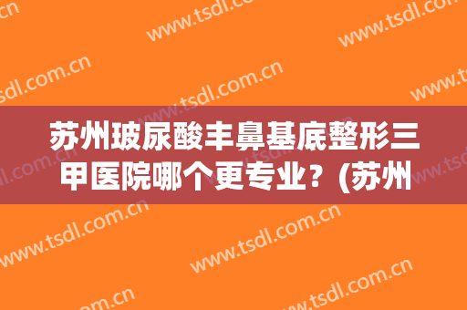 苏州玻尿酸丰鼻基底整形三甲医院哪个更专业?(苏州鼻子整形哪里好) 苏州玻尿酸丰鼻基底整形三甲医院哪个更专业?(苏州鼻子整形哪里好)