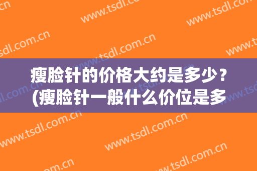 瘦脸针的价格大约是多少？(瘦脸针一般什么价位是多少)