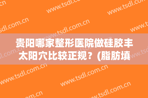 贵阳哪家整形医院做硅胶丰太阳穴比较正规？(脂肪填充太阳凹哪家医院好)
