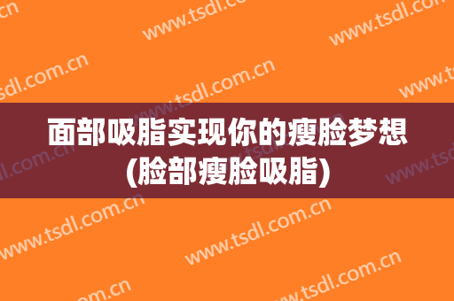 面部吸脂实现你的瘦脸梦想(脸部瘦脸吸脂)