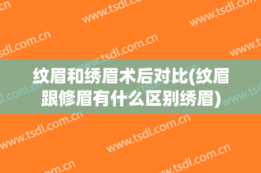 纹眉和绣眉术后对比(纹眉跟修眉有什么区别绣眉)