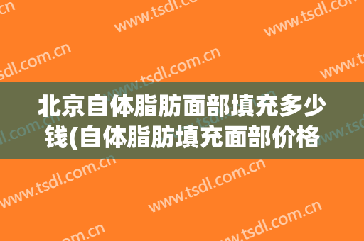 北京自体脂肪面部填充多少钱(自体脂肪填充面部价格多少)