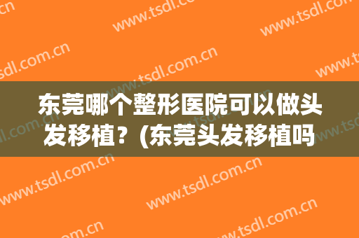 东莞哪个整形医院可以做头发移植？(东莞头发移植吗)