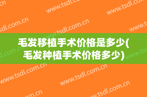毛发移植手术价格是多少(毛发种植手术价格多少)