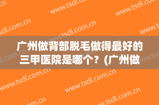广州做背部脱毛做得最好的三甲医院是哪个？(广州做背部脱毛做得最好的三甲医院是哪个医生)
