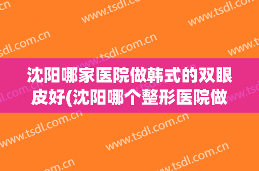 沈阳哪家医院做韩式的双眼皮好(沈阳哪个整形医院做双眼皮好)