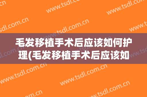 毛发移植手术后应该如何护理(毛发移植手术后应该如何护理皮肤)
