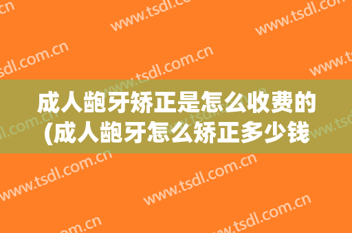 成人龅牙矫正是怎么收费的(成人龅牙怎么矫正多少钱)