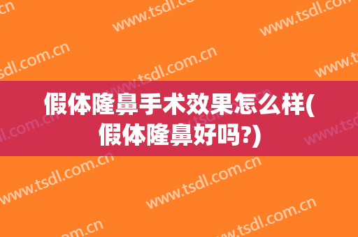 假体隆鼻手术效果怎么样(假体隆鼻好吗?)
