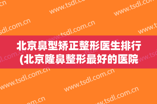 北京鼻型矫正整形医生排行(北京隆鼻整形最好的医院)