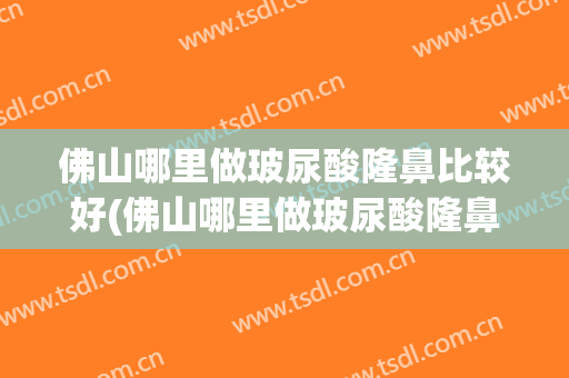 佛山哪里做玻尿酸隆鼻比较好(佛山哪里做玻尿酸隆鼻比较好的医院)