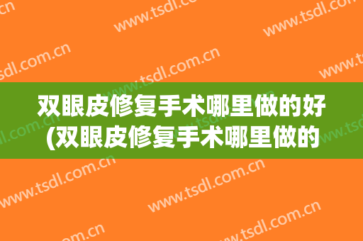双眼皮修复手术哪里做的好(双眼皮修复手术哪里做的好些)