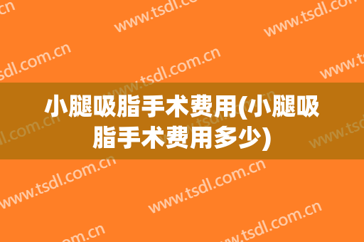 小腿吸脂手术费用(小腿吸脂手术费用多少)