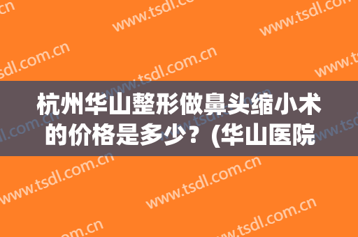 杭州华山整形做鼻头缩小术的价格是多少？(华山医院整容鼻子多少钱)