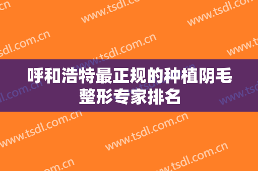 呼和浩特最正规的种植阴毛整形专家排名