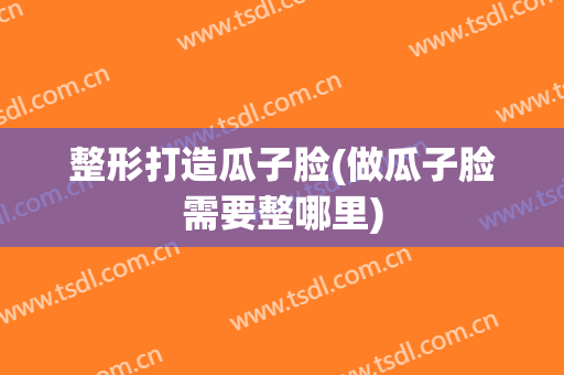 整形打造瓜子脸(做瓜子脸需要整哪里)