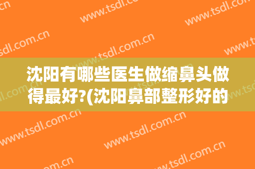 沈阳有哪些医生做缩鼻头做得最好?(沈阳鼻部整形好的医院)