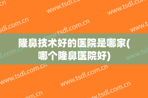 隆鼻技术好的医院是哪家(哪个隆鼻医院好)