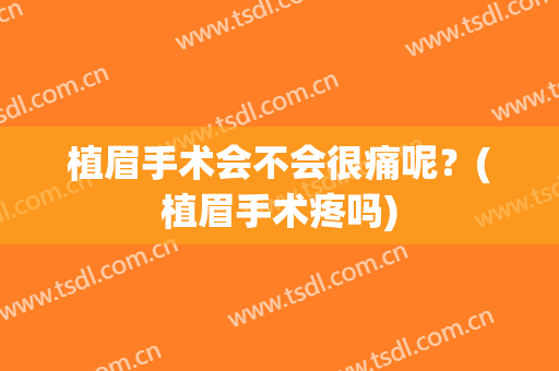 植眉手术会不会很痛呢？(植眉手术疼吗)