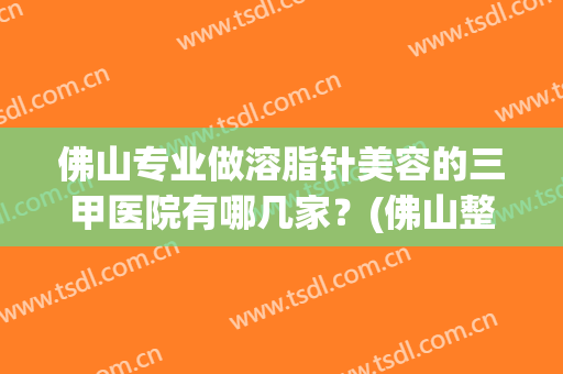 佛山专业做溶脂针美容的三甲医院有哪几家？(佛山整形三甲医院)
