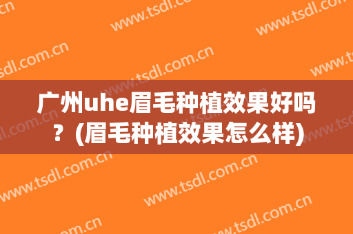 广州uhe眉毛种植效果好吗？(眉毛种植效果怎么样)