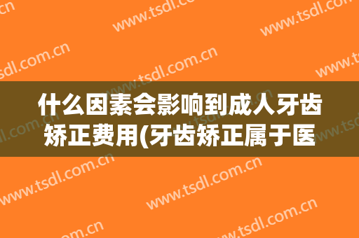 什么因素会影响到成人牙齿矫正费用(牙齿矫正属于医疗费吗)