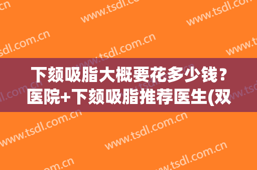 下颏吸脂大概要花多少钱?医院+下颏吸脂推荐医生(双下巴吸脂需要多少钱) 下颏吸脂大概要花多少钱?医院+下颏吸脂推荐医生(双下巴吸脂需要多少钱)
