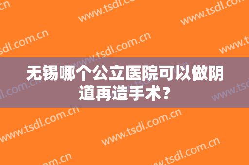 无锡哪个公立医院可以做阴道再造手术？