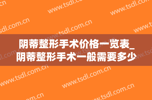 阴蒂整形手术价格一览表_阴蒂整形手术一般需要多少钱？