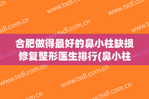 合肥做得最好的鼻小柱缺损修复整形医生排行(鼻小柱整形手术)