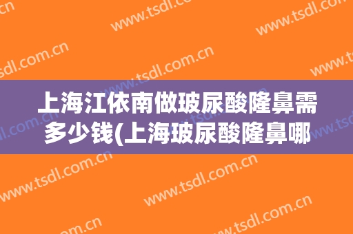 上海江依南做玻尿酸隆鼻需多少钱(上海玻尿酸隆鼻哪个医生好)
