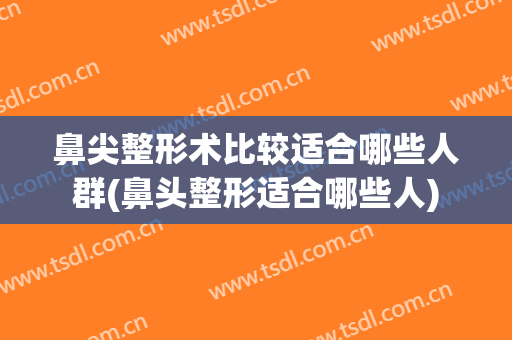 鼻尖整形术比较适合哪些人群(鼻头整形适合哪些人)