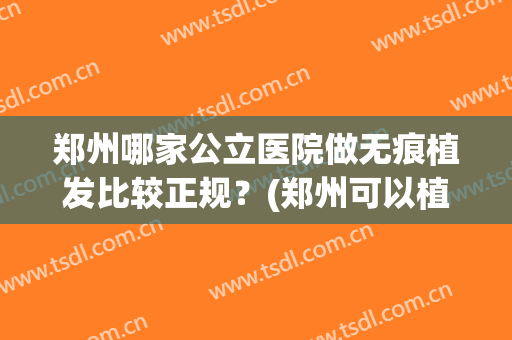 郑州哪家公立医院做无痕植发比较正规？(郑州可以植发的三甲医院)