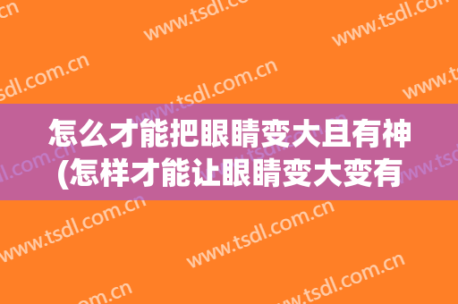 怎么才能把眼睛变大且有神(怎样才能让眼睛变大变有神)