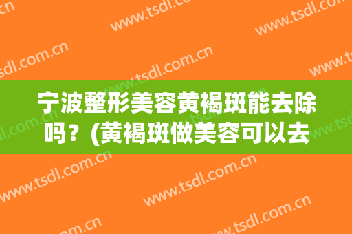 宁波整形美容黄褐斑能去除吗？(黄褐斑做美容可以去除吗)