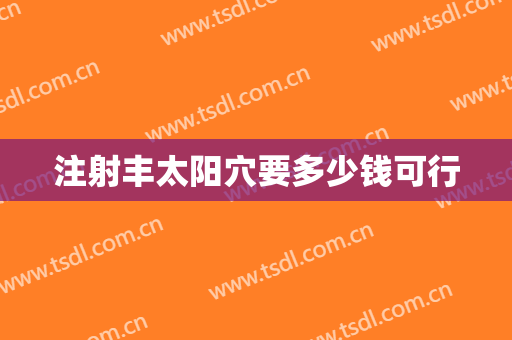 注射丰太阳穴要多少钱可行