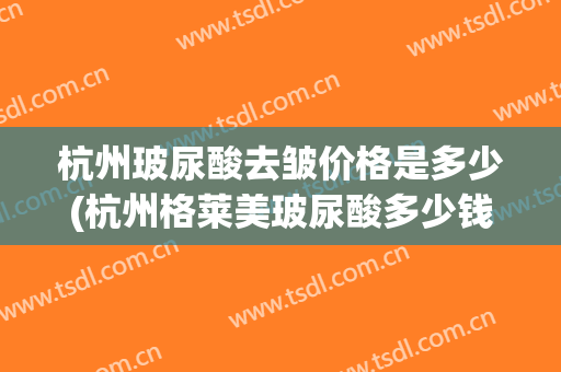 杭州玻尿酸去皱价格是多少(杭州格莱美玻尿酸多少钱一支)
