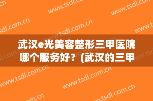 武汉e光美容整形三甲医院哪个服务好？(武汉的三甲美容医院)