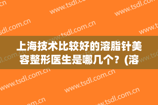 上海技术比较好的溶脂针美容整形医生是哪几个？(溶脂针哪里好)