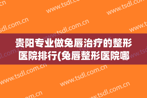 贵阳专业做兔唇治疗的整形医院排行(兔唇整形医院哪家好)
