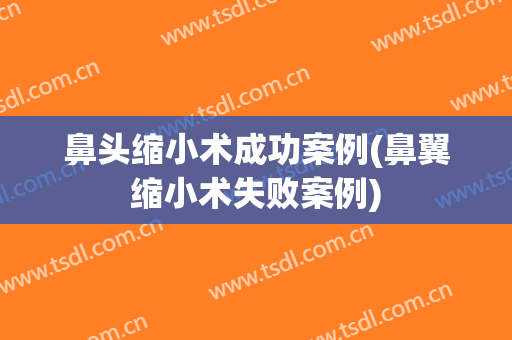 鼻头缩小术成功案例(鼻翼缩小术失败案例)