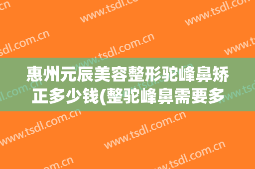 惠州元辰美容整形驼峰鼻矫正多少钱(整驼峰鼻需要多少钱)
