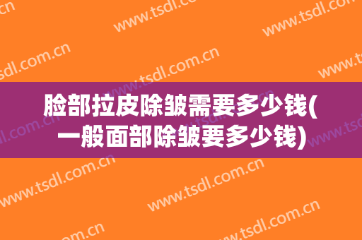 脸部拉皮除皱需要多少钱(一般面部除皱要多少钱)