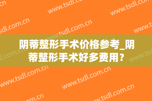 阴蒂整形手术价格参考_阴蒂整形手术好多费用？
