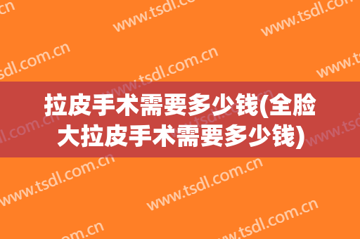 拉皮手术需要多少钱(全脸大拉皮手术需要多少钱)