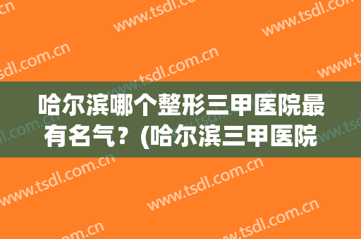 哈尔滨哪个整形三甲医院最有名气？(哈尔滨三甲医院整容外科哪家好)