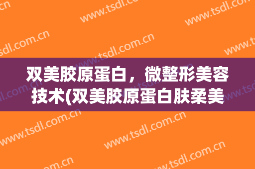双美胶原蛋白，微整形美容技术(双美胶原蛋白肤柔美)