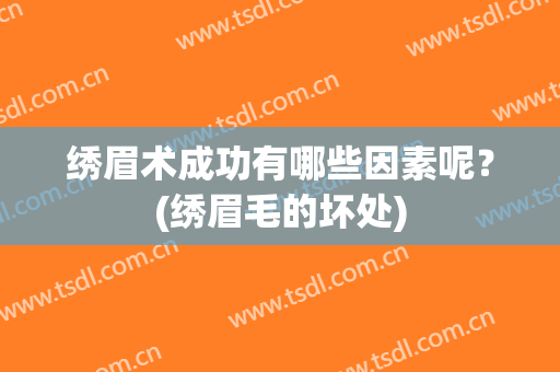 绣眉术成功有哪些因素呢？(绣眉毛的坏处)