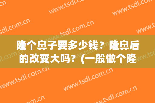 隆个鼻子要多少钱？隆鼻后的改变大吗？(一般做个隆鼻多少钱)